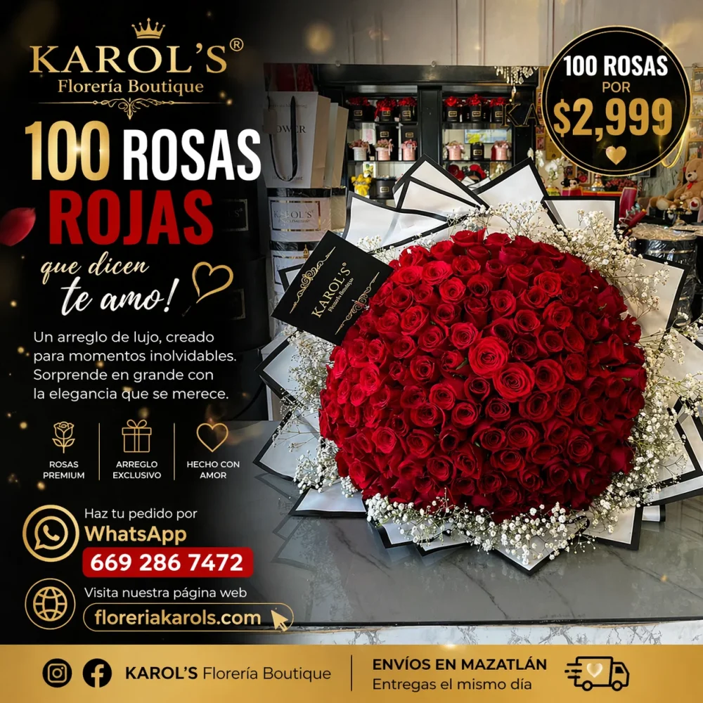 100 rosas rojas 🌹