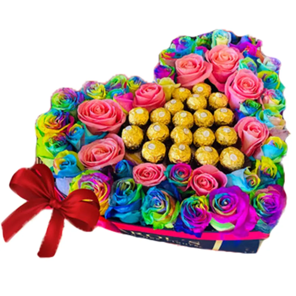 Corazón arcoiris