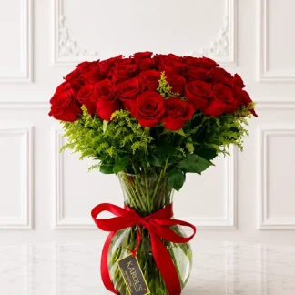 Jarro de 50 rosas rojas 🌹