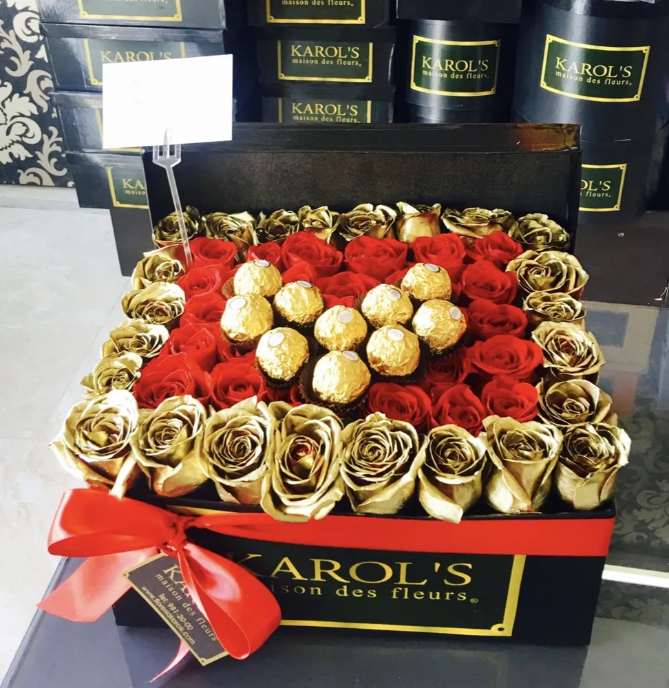 Caja deluxe dorado- rojo
