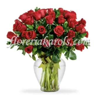 Jarro de 24 rosas