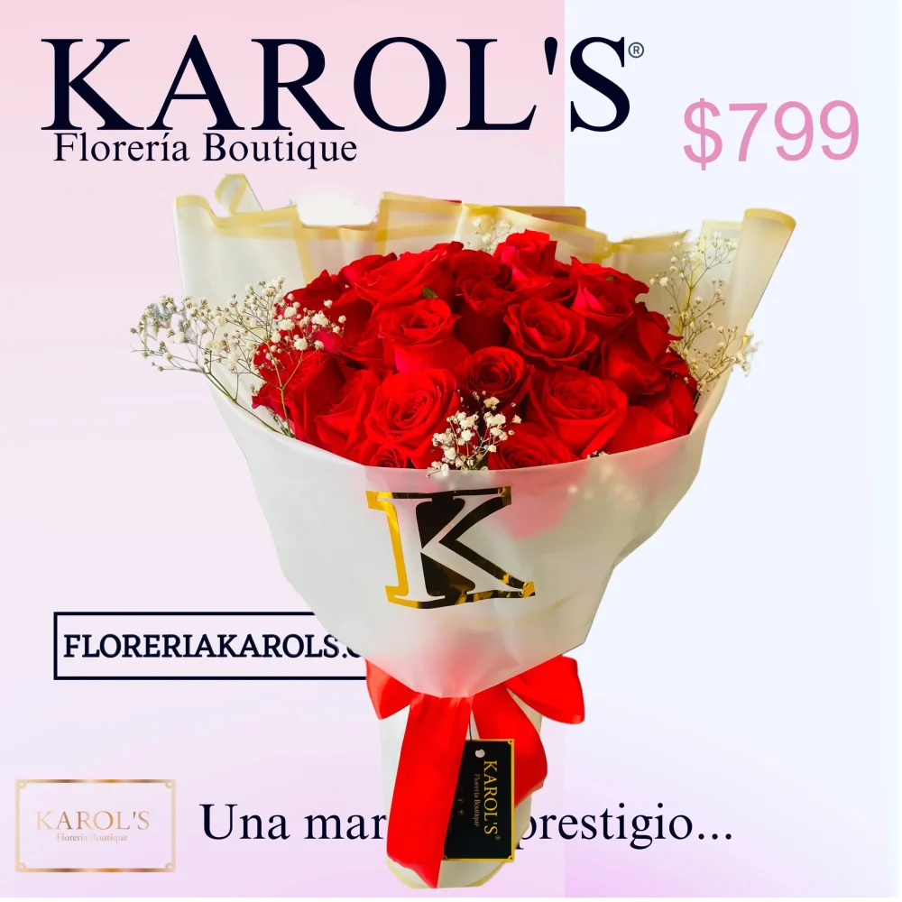 24 rosas con follajes