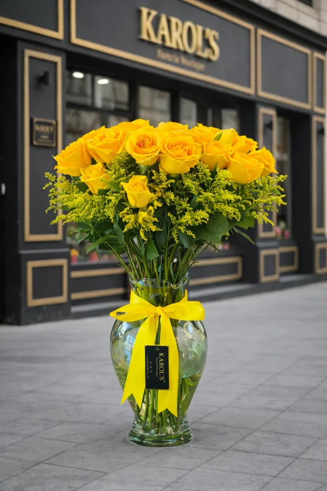 Jarro de 50 Rosas amarillas