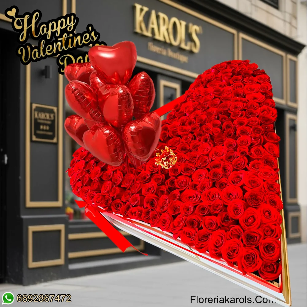 Corazón 300 Rosas 🌹