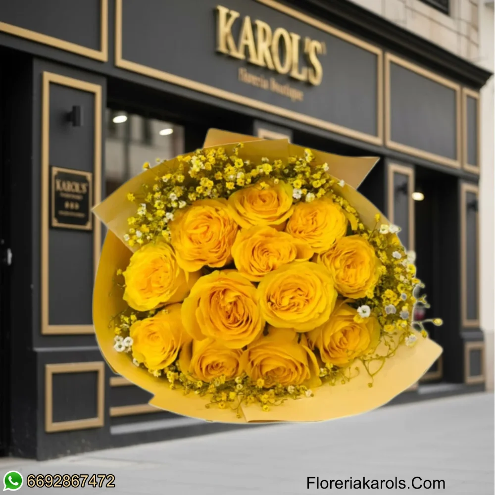 Ramo 12 rosas amarillas
