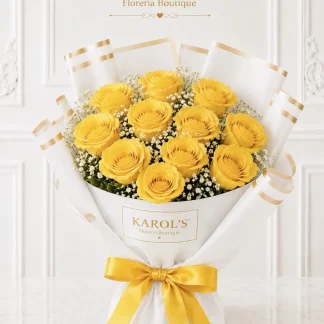 12 rosas amarillas