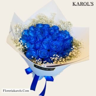24 rosas azules