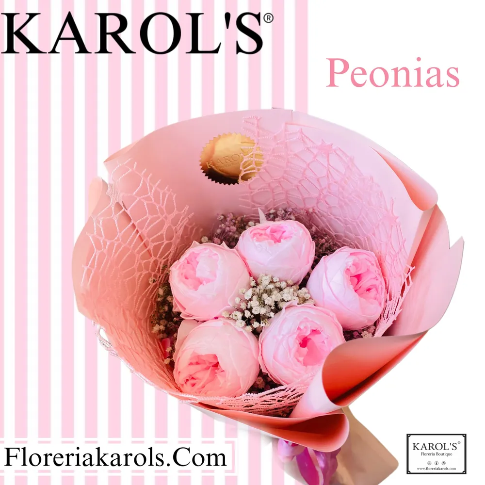 Peonias en Ramo