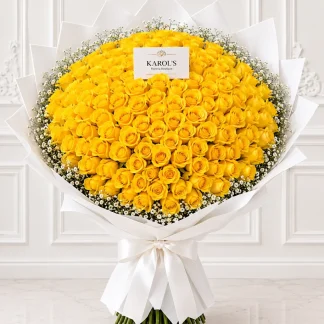 100 rosas amarillas